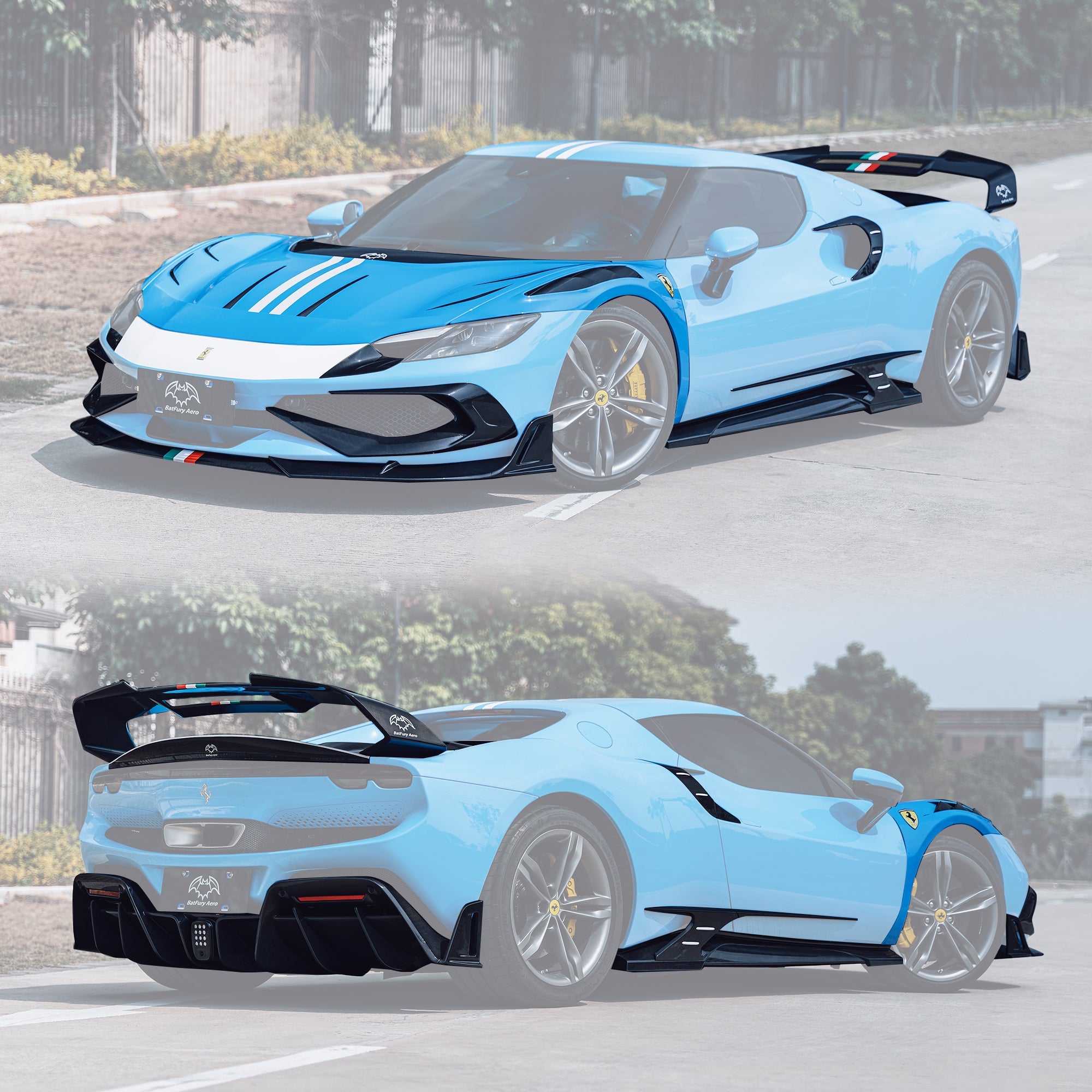 SD Dry Carbon Fibre (Prepreg) Full Aero Bodykit for Ferrari 296 GTB Aftermarket Carbon Fiber Part / Bodykit - Robot Bodykits
