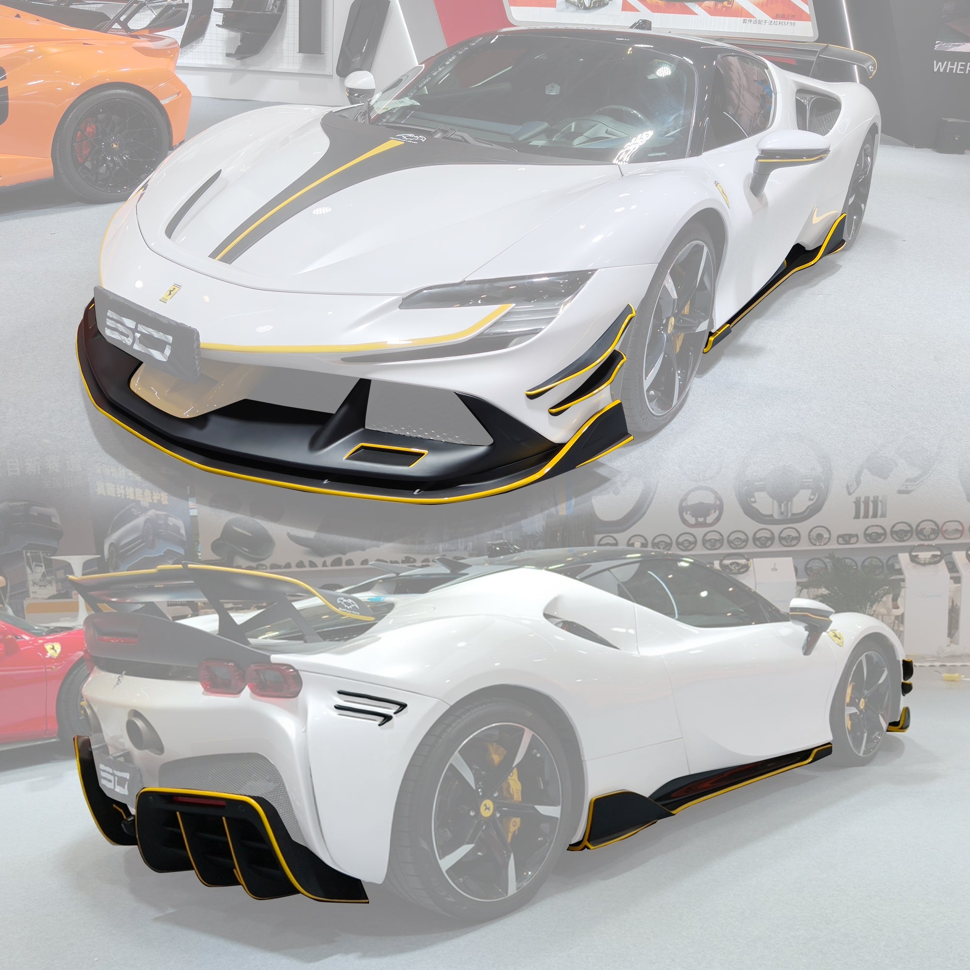 SD Dry Carbon Fibre (Prepreg) Full Aero Bodykit for Ferrari SF90 Aftermarket Carbon Fiber Part / Bodykit - Robot Bodykits