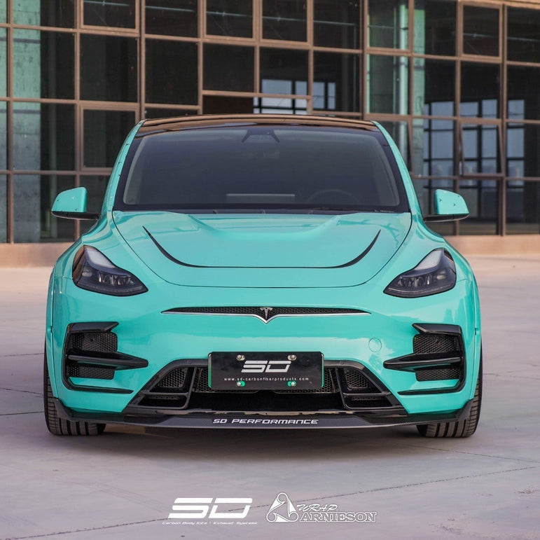 SD Dry Carbon Hood Bonnet For Tesla Model Y / Performance Aftermarket Carbon Fiber Part / Bodykit - Robot Bodykits
