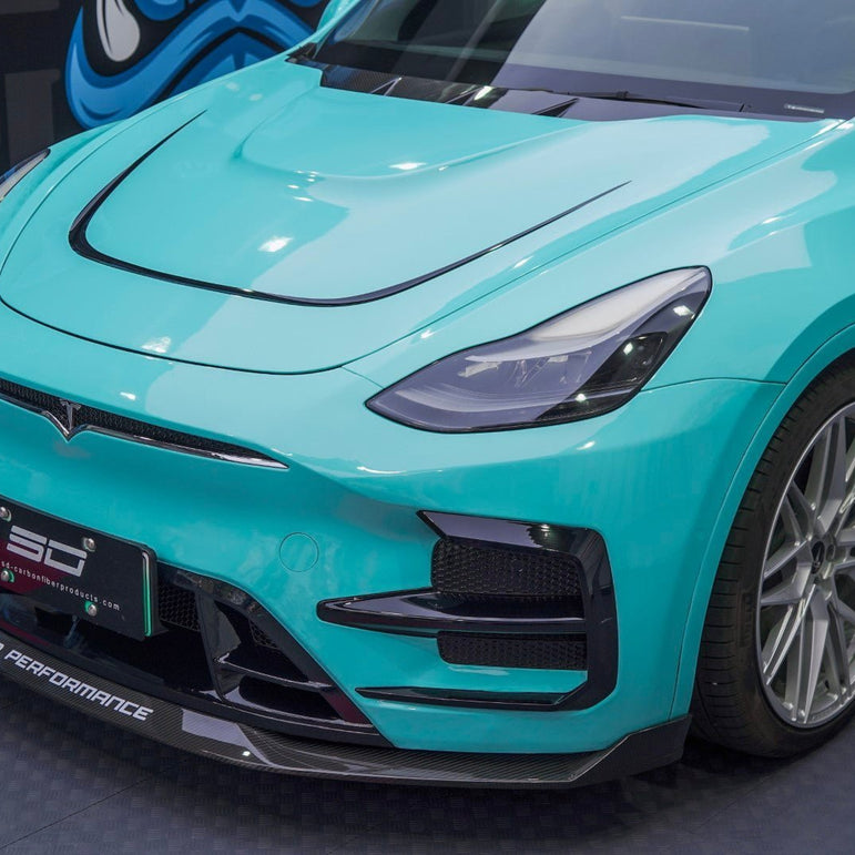 SD Dry Carbon Hood Bonnet For Tesla Model Y / Performance Aftermarket Carbon Fiber Part / Bodykit - Robot Bodykits