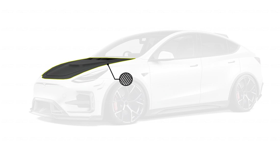 SD Dry Carbon Hood Bonnet For Tesla Model Y / Performance Aftermarket Carbon Fiber Part / Bodykit - Robot Bodykits