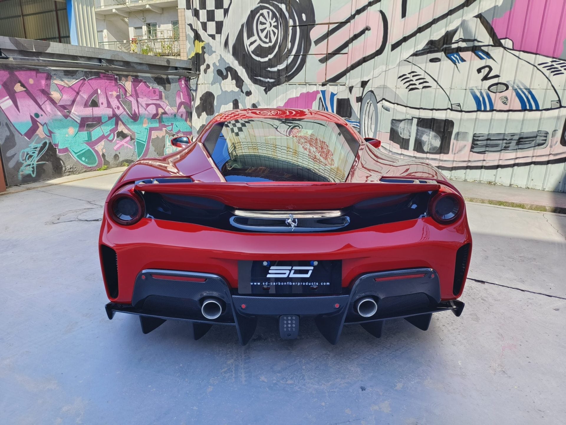 SD Dynamics Full Ferrari 488GTB Upgrade to Pista Conversion Body Kit Aftermarket Carbon Fiber Part / Bodykit - Robot Bodykits