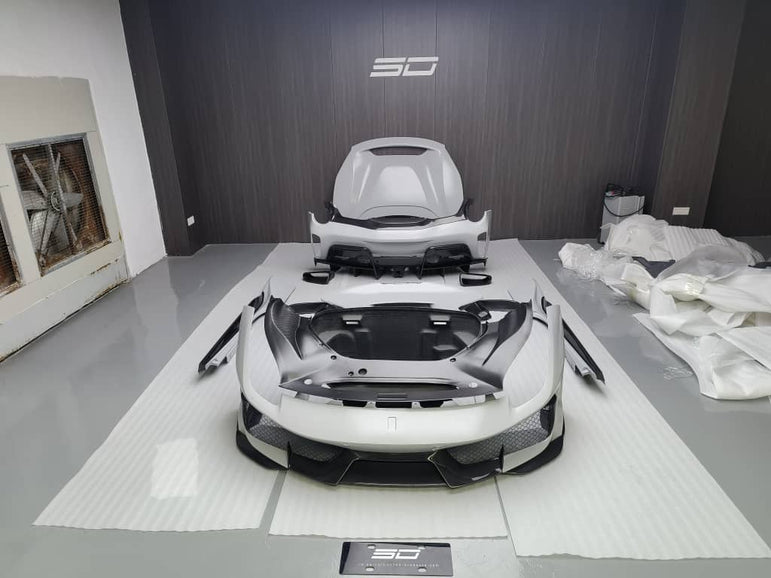 SD Dynamics Full Ferrari 488GTB Upgrade to Pista Conversion Body Kit Aftermarket Carbon Fiber Part / Bodykit - Robot Bodykits