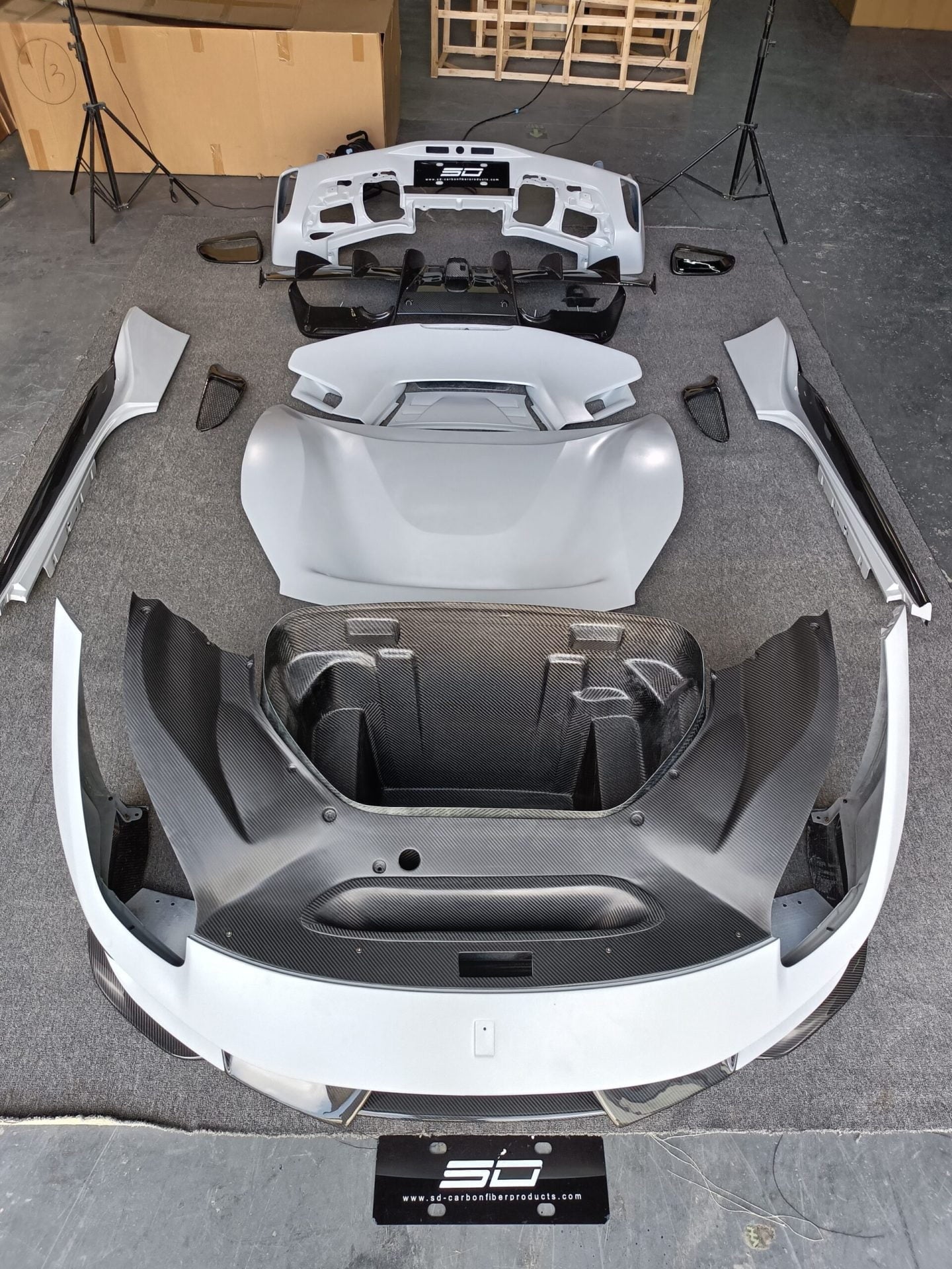 SD Dynamics Full Ferrari 488GTB Upgrade to Pista Conversion Body Kit Aftermarket Carbon Fiber Part / Bodykit - Robot Bodykits