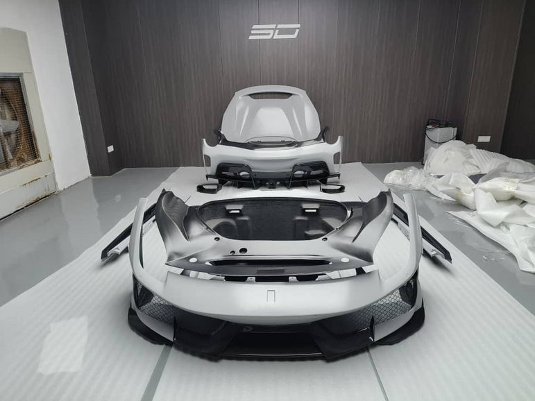 SD Dynamics Full Ferrari 488GTB Upgrade to Pista Conversion Body Kit Aftermarket Carbon Fiber Part / Bodykit - Robot Bodykits