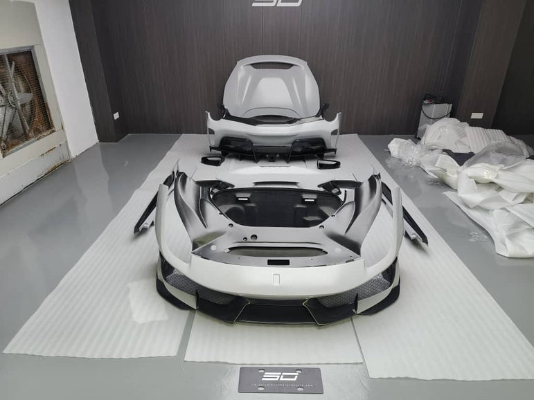 SD Dynamics Full Ferrari 488GTB Upgrade to Pista Conversion Body Kit Aftermarket Carbon Fiber Part / Bodykit - Robot Bodykits