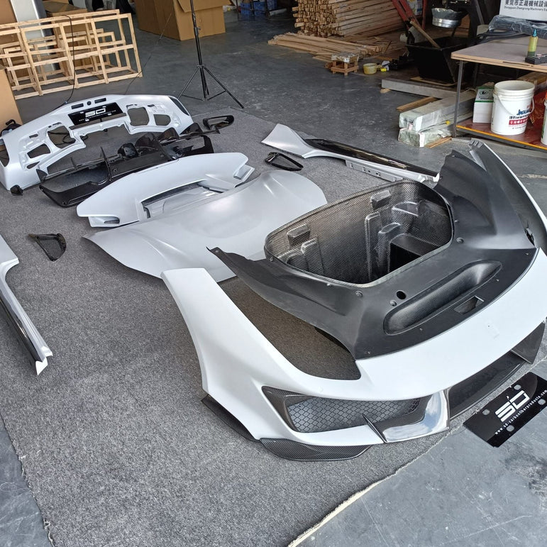 SD Dynamics Full Ferrari 488GTB Upgrade to Pista Conversion Body Kit Aftermarket Carbon Fiber Part / Bodykit - Robot Bodykits