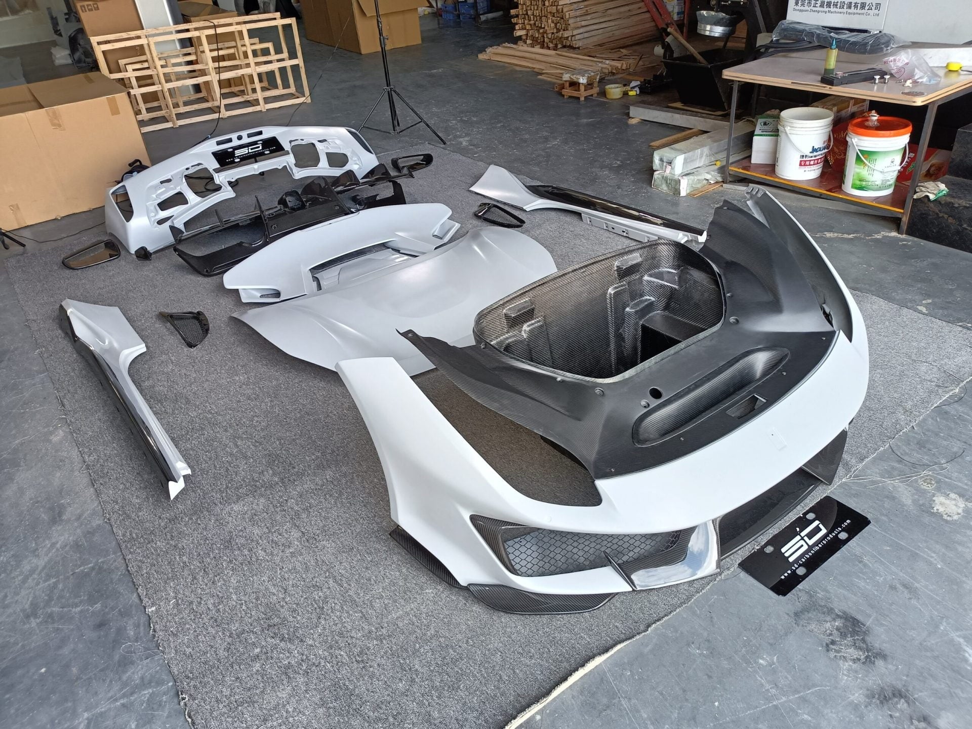 SD Dynamics Full Ferrari 488GTB Upgrade to Pista Conversion Body Kit Aftermarket Carbon Fiber Part / Bodykit - Robot Bodykits