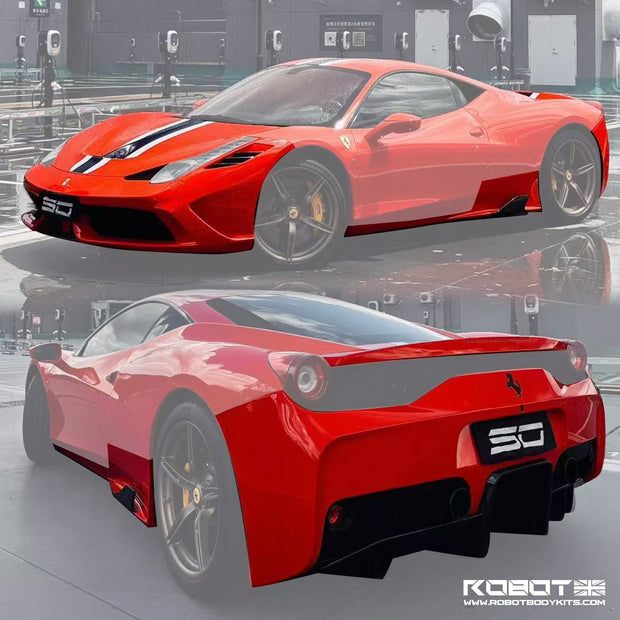 SD Ferrari 458 Italia / Spider Speciale Style Conversion Dry - Carbon Body Kit – Real Prepreg Dry Carbon Aftermarket Carbon Fiber Part / Bodykit - Robot Bodykits