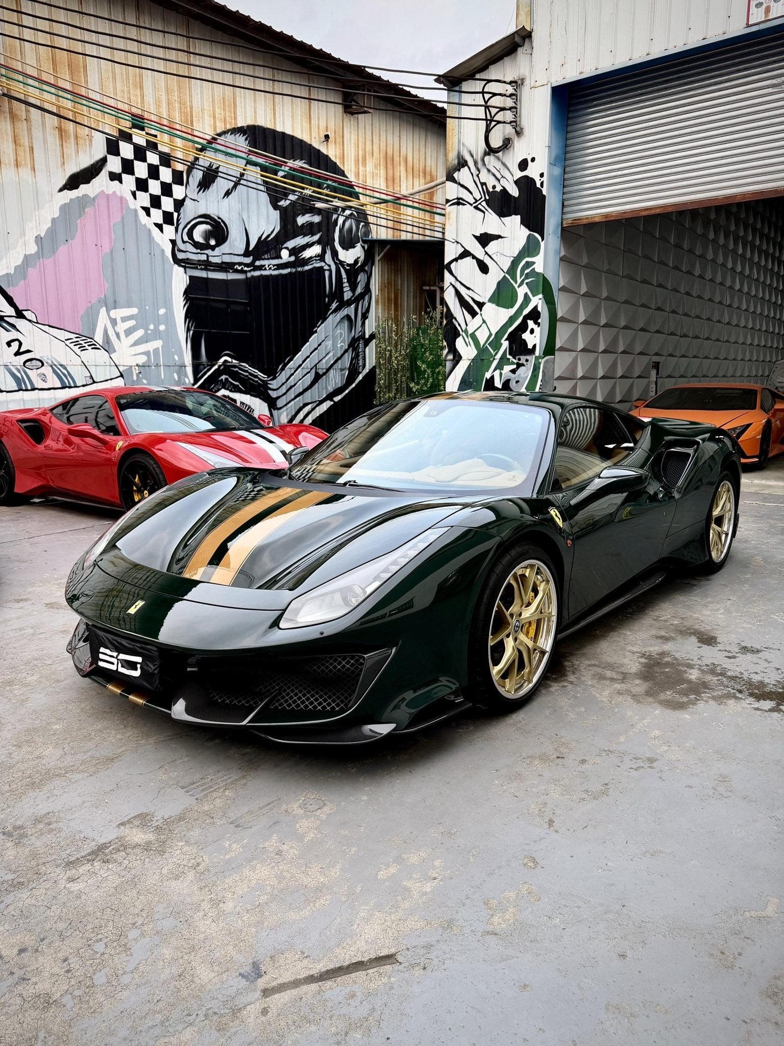 SD Full Ferrari 488GTB Upgrade to Pista Conversion Body Kit Aftermarket Carbon Fiber Part / Bodykit - Robot Bodykits