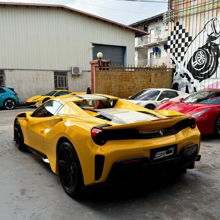 SD Full Ferrari 488GTB Upgrade to Pista Conversion Body Kit Aftermarket Carbon Fiber Part / Bodykit - Robot Bodykits