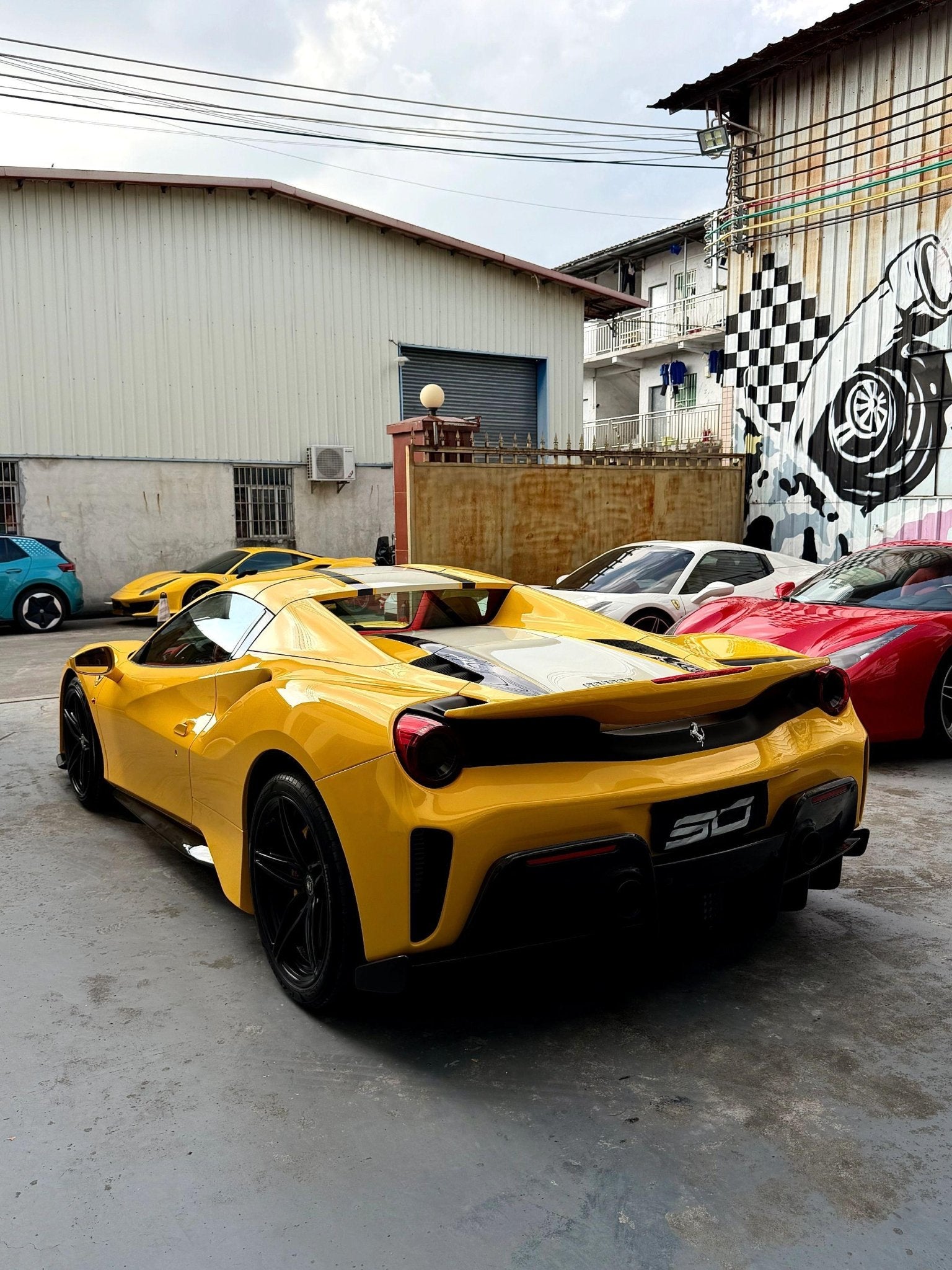 SD Full Ferrari 488GTB Upgrade to Pista Conversion Body Kit Aftermarket Carbon Fiber Part / Bodykit - Robot Bodykits