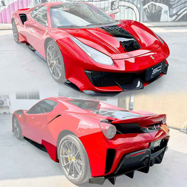 SD Full Ferrari 488GTB Upgrade to Pista Conversion Body Kit Aftermarket Carbon Fiber Part / Bodykit - Robot Bodykits