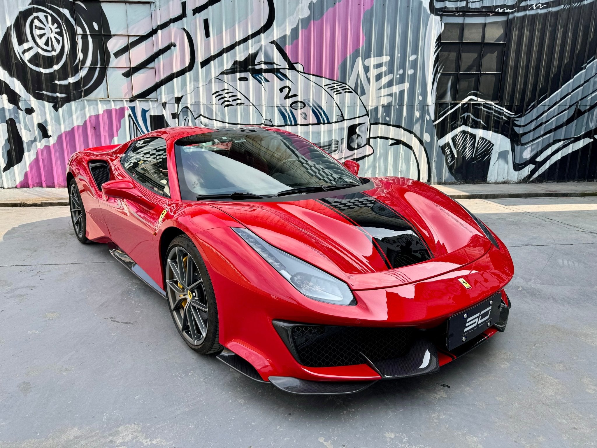 SD Full Ferrari 488GTB Upgrade to Pista Conversion Body Kit Aftermarket Carbon Fiber Part / Bodykit - Robot Bodykits