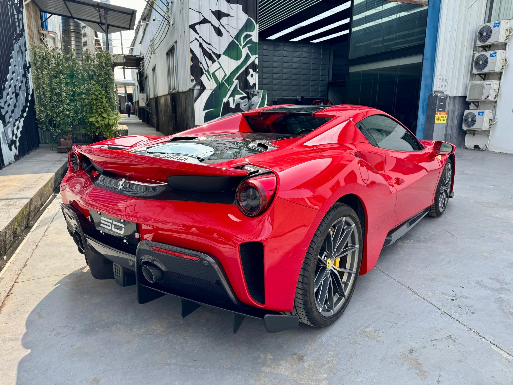 SD Full Ferrari 488GTB Upgrade to Pista Conversion Body Kit Aftermarket Carbon Fiber Part / Bodykit - Robot Bodykits