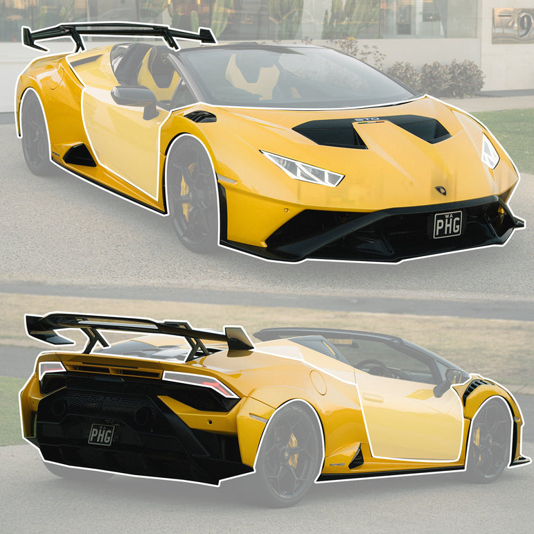 SD Lamborghini Huracan to STO Convertible/Spyder Conversion Dry - Carbon Full Body Kit Aftermarket Carbon Fiber Part / Bodykit - Robot Bodykits