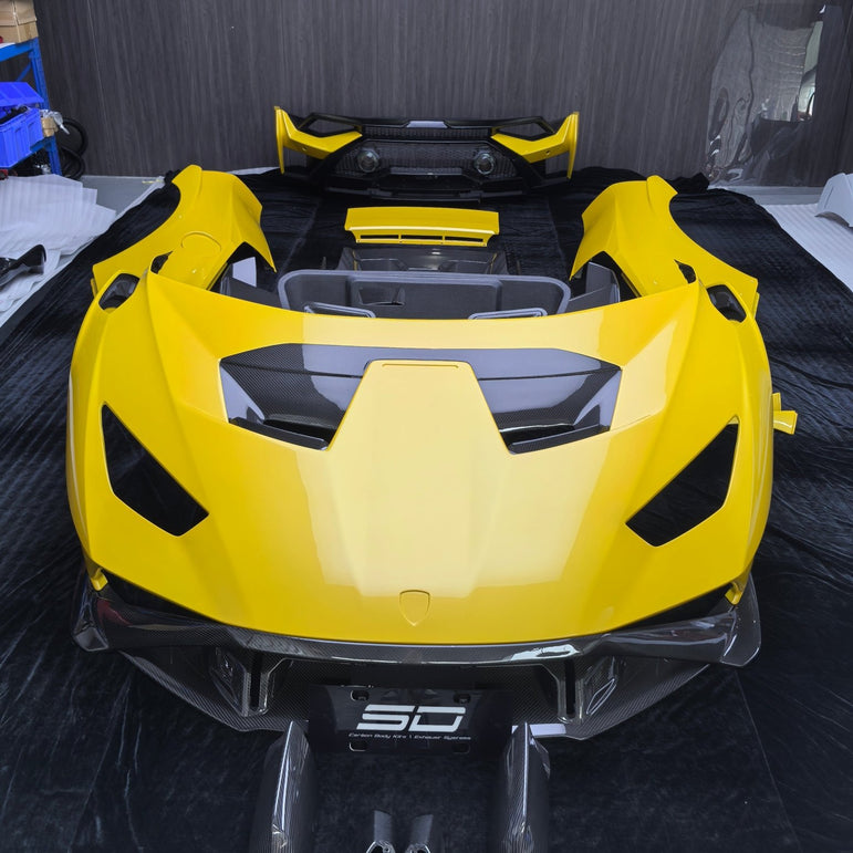 SD Lamborghini Huracan to STO Convertible/Spyder Conversion Dry - Carbon Full Body Kit Aftermarket Carbon Fiber Part / Bodykit - Robot Bodykits