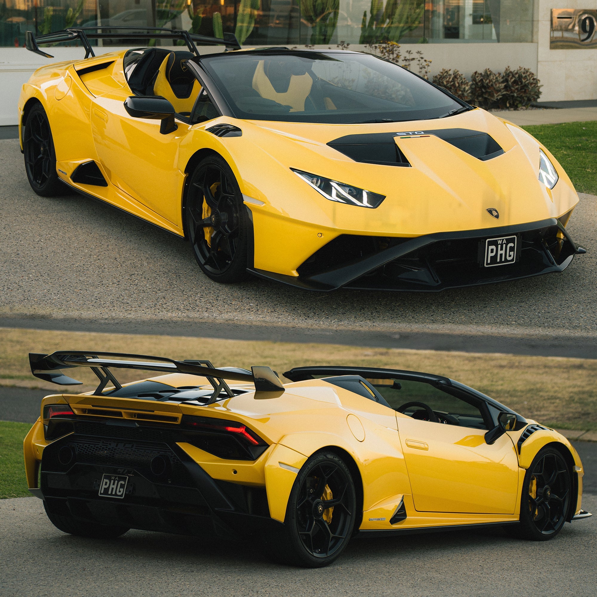 SD Lamborghini Huracan to STO Convertible/Spyder Conversion Dry - Carbon Full Body Kit Aftermarket Carbon Fiber Part / Bodykit - Robot Bodykits