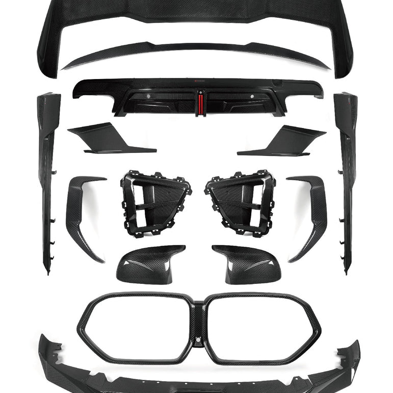 SOOQOO BMW X5M F95 LCI Full Dry - Carbon Fibre Body kit Aftermarket Carbon Fiber Part / Bodykit - Robot Bodykits