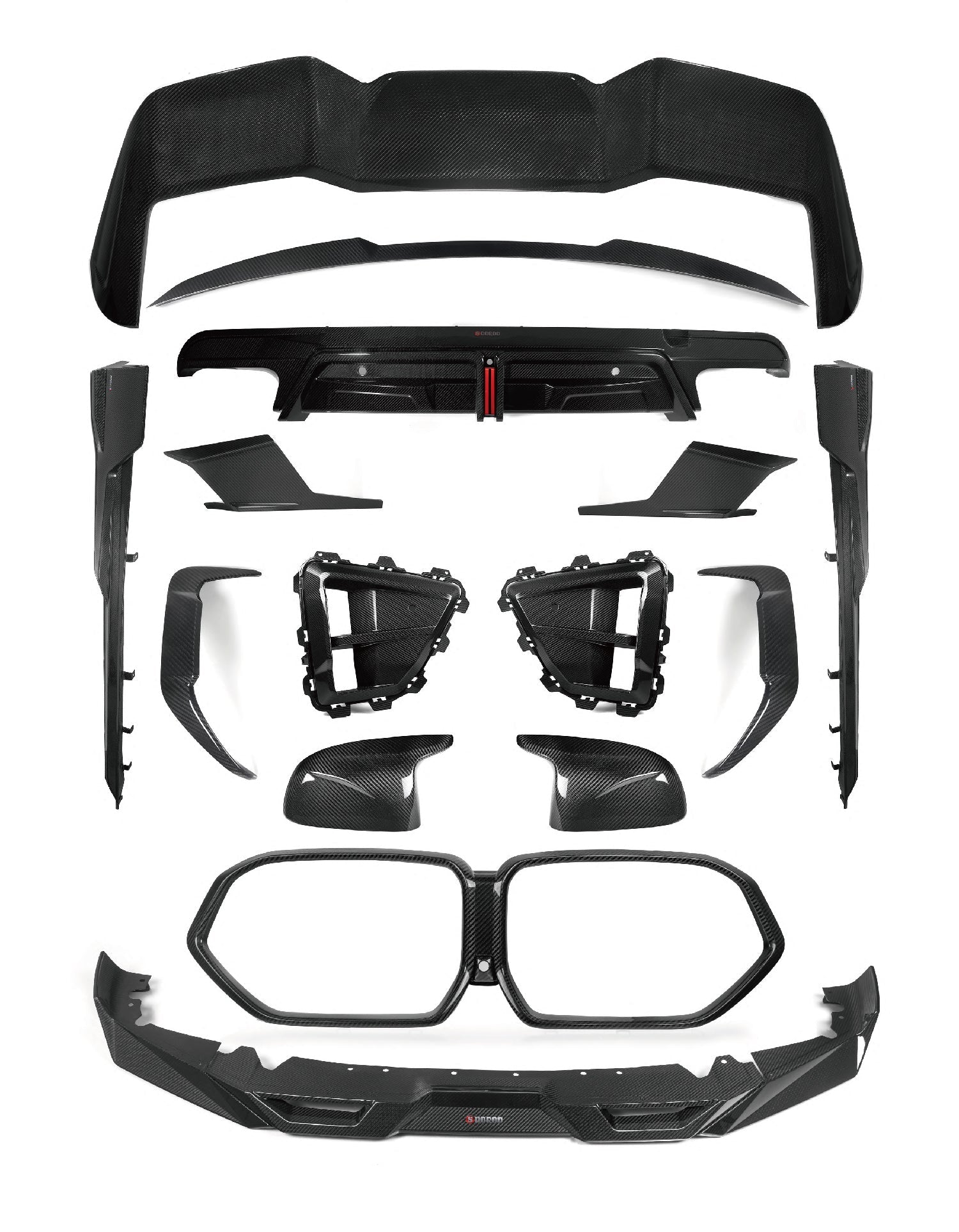 SOOQOO BMW X5M F95 LCI Full Dry - Carbon Fibre Body kit Aftermarket Carbon Fiber Part / Bodykit - Robot Bodykits