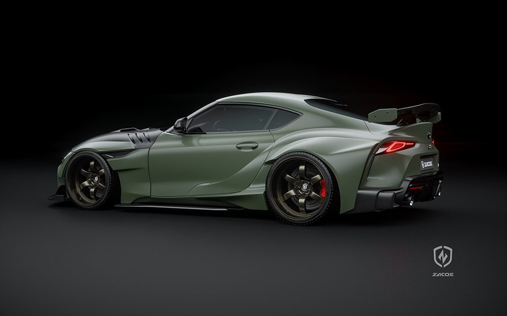 ZACOE Toyota GR Supra FRP/Dry-Carbon Widebody Kit (A90 / A91) [17 pcs/set]