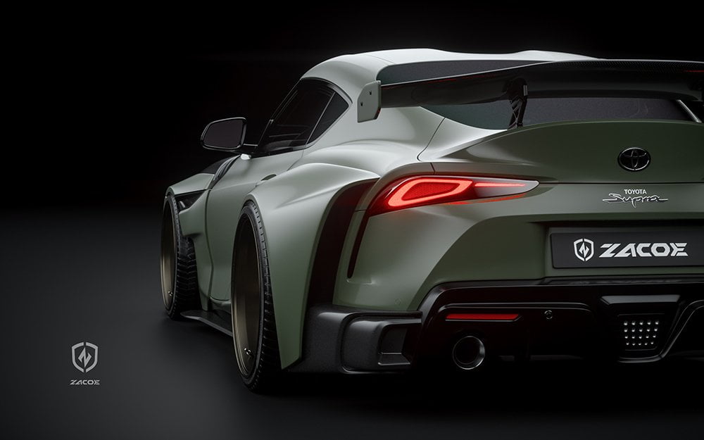 ZACOE Toyota GR Supra FRP/Dry-Carbon Widebody Kit (A90 / A91) [17 pcs/set]