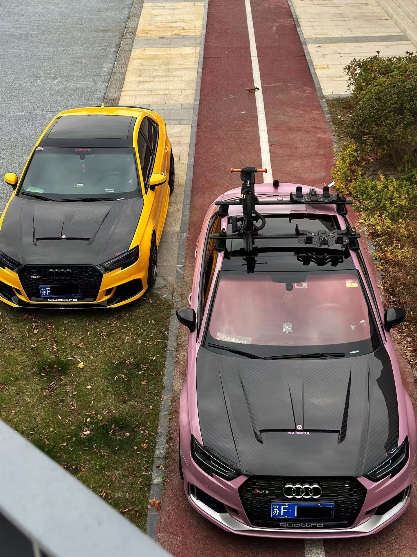 TAKD Carbon Dry Carbon Fiber Double - sided Hood Bonnet for Audi RS3 2018 - 2020 & S3 A3 2014 - 2020 Aftermarket Carbon Fiber Part / Bodykit - Robot Bodykits