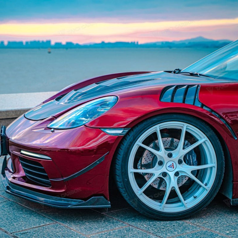 TAKD Carbon Dry Carbon Fiber Front Fenders for Porsche 718 Boxster / Cayman Aftermarket Carbon Fiber Part / Bodykit - Robot Bodykits