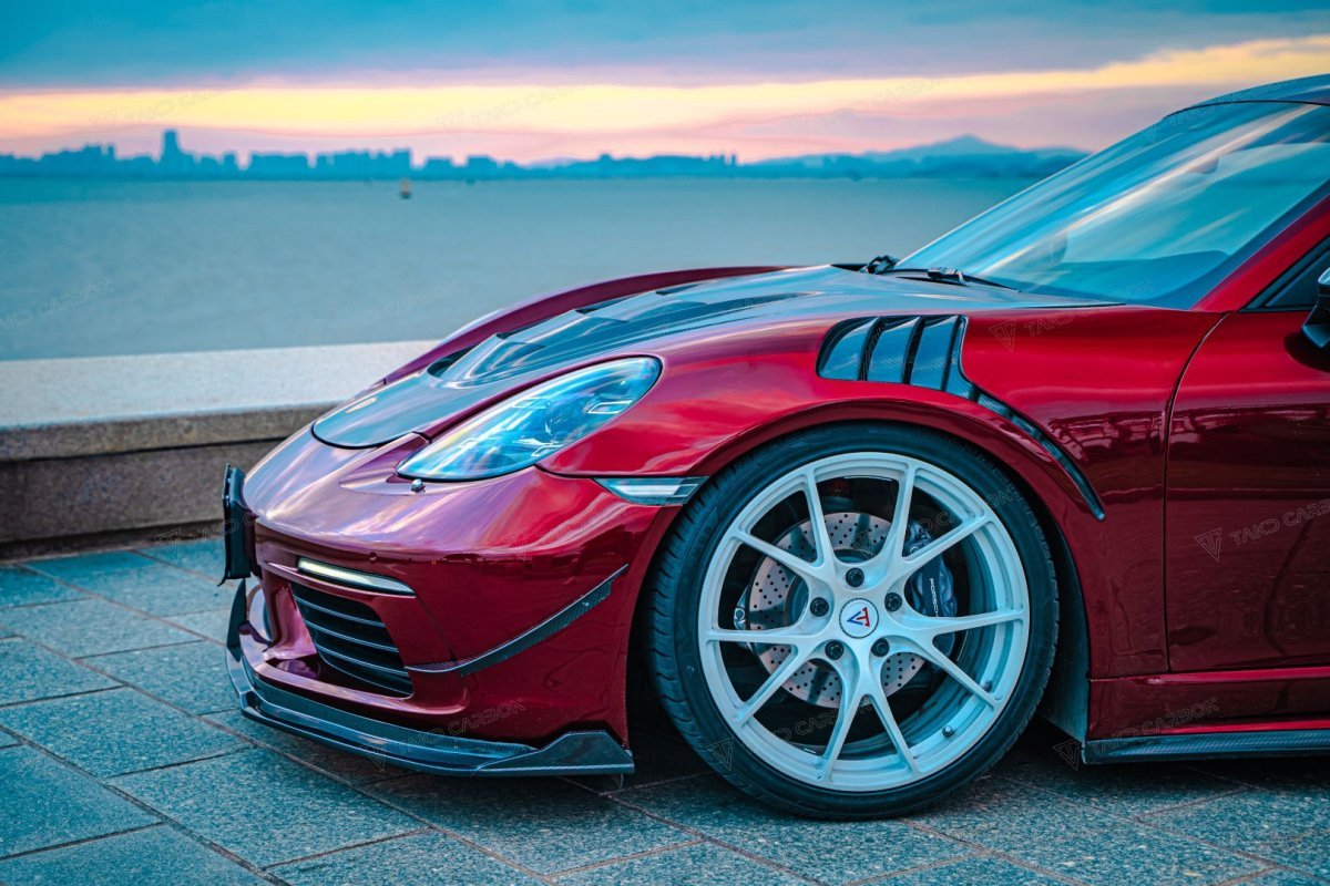TAKD Carbon Dry Carbon Fiber Front Fenders for Porsche 718 Boxster / Cayman Aftermarket Carbon Fiber Part / Bodykit - Robot Bodykits