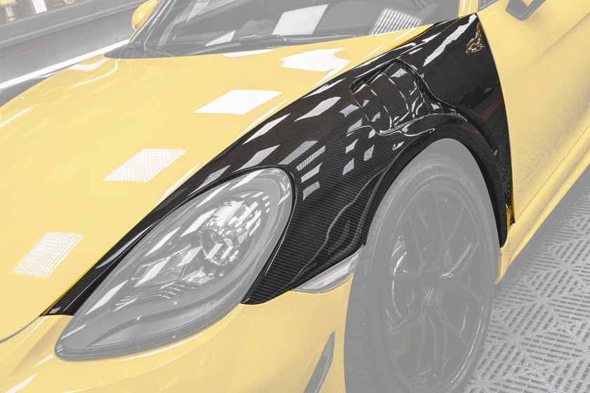 TAKD Carbon Dry Carbon Fiber Front Fenders for Porsche 718 Boxster / Cayman Aftermarket Carbon Fiber Part / Bodykit - Robot Bodykits