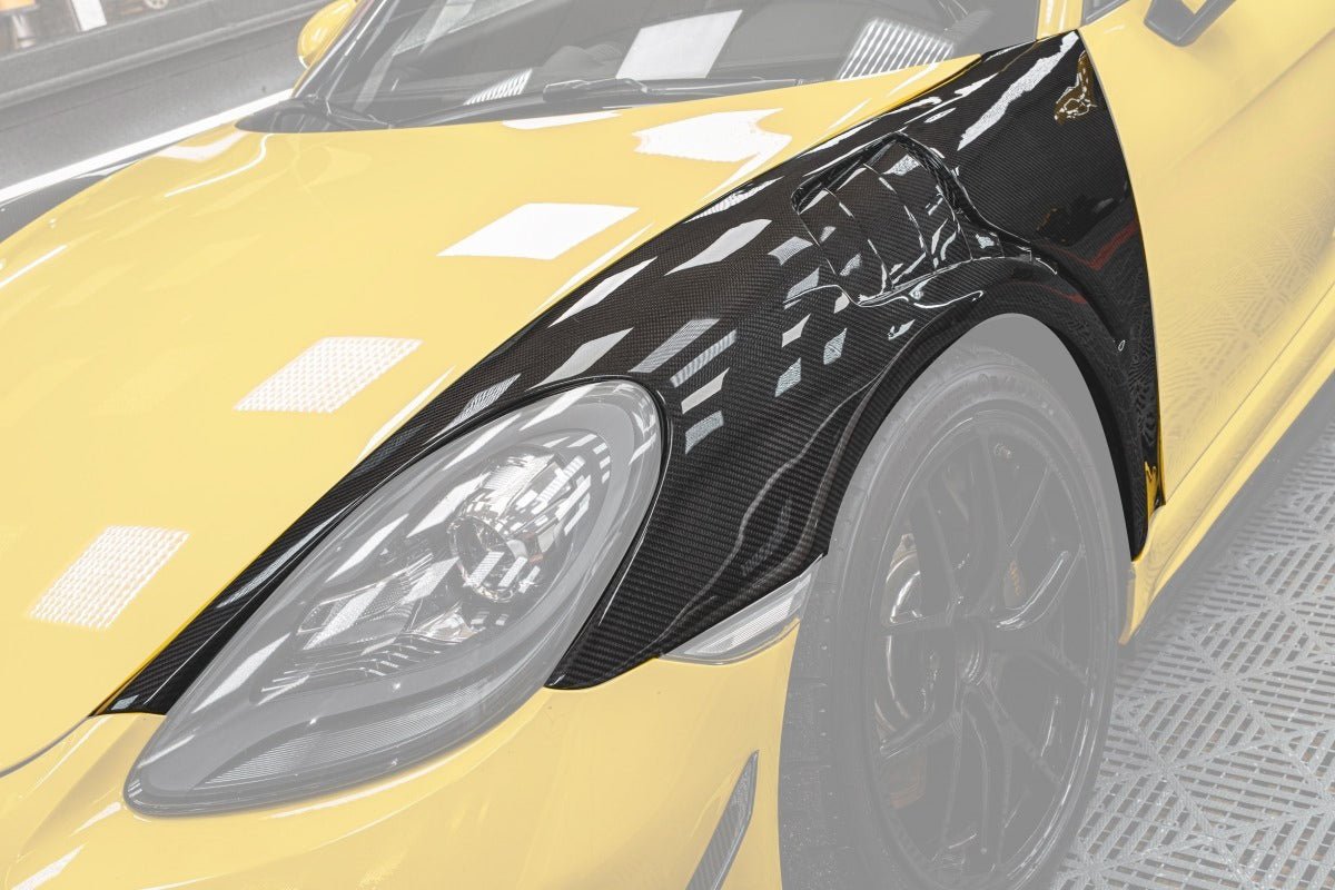 TAKD Carbon Dry Carbon Fiber Front Fenders for Porsche 718 Boxster / Cayman Aftermarket Carbon Fiber Part / Bodykit - Robot Bodykits