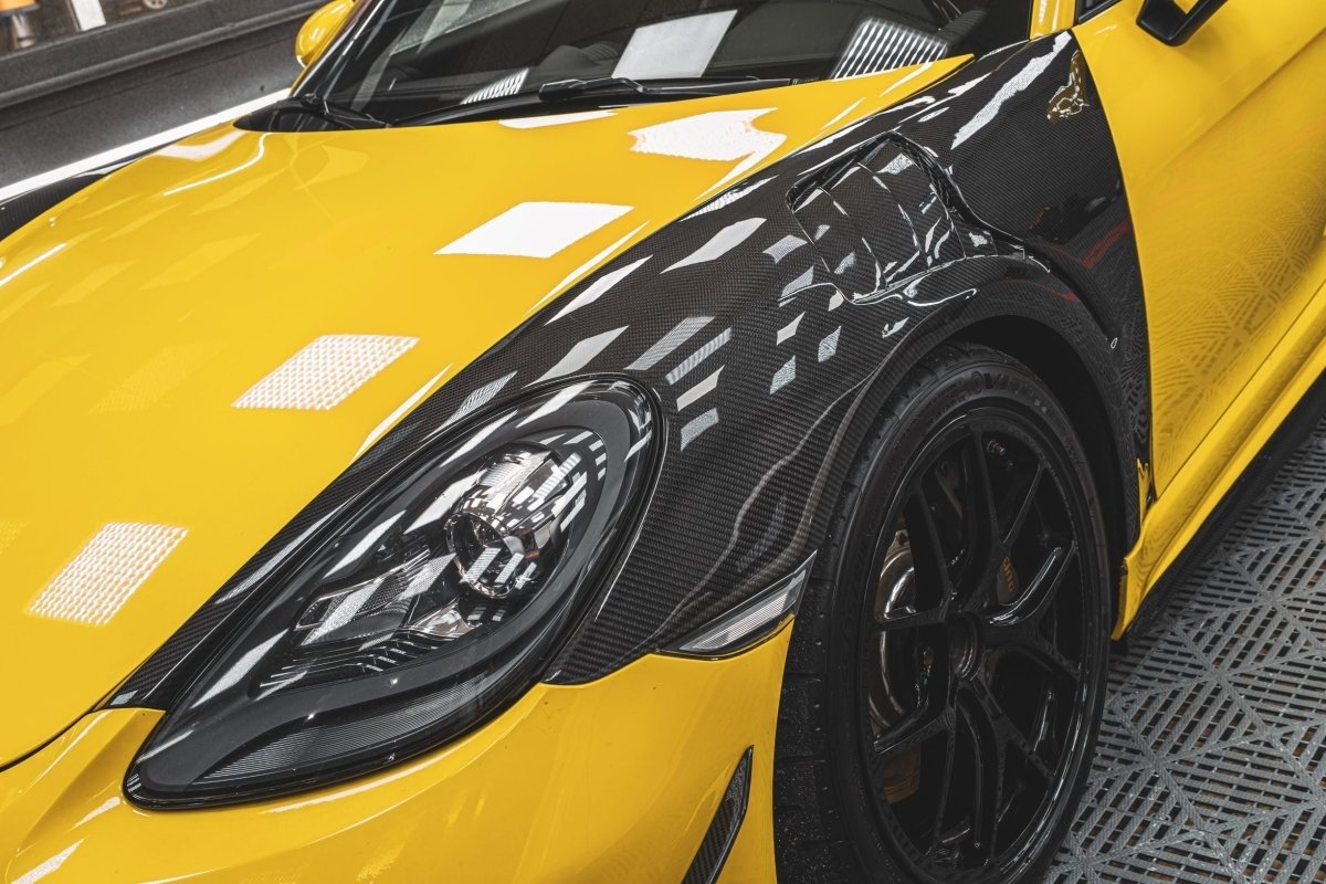 TAKD Carbon Dry Carbon Fiber Front Fenders for Porsche 718 Boxster / Cayman Aftermarket Carbon Fiber Part / Bodykit - Robot Bodykits
