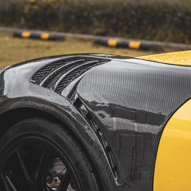 TAKD Carbon Dry Carbon Fiber Front Fenders for Porsche 718 Boxster / Cayman Aftermarket Carbon Fiber Part / Bodykit - Robot Bodykits
