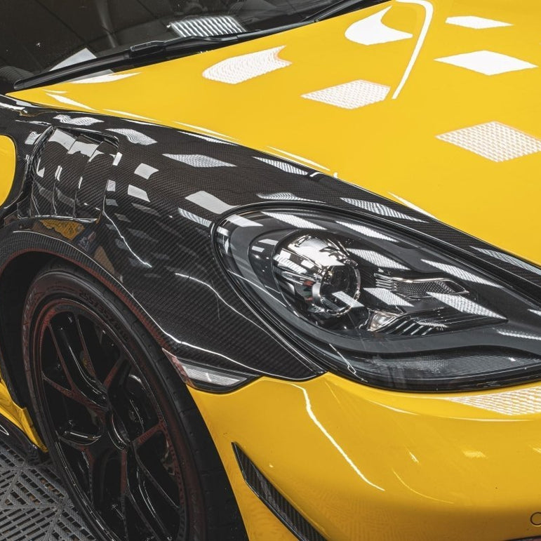 TAKD Carbon Dry Carbon Fiber Front Fenders for Porsche 718 Boxster / Cayman Aftermarket Carbon Fiber Part / Bodykit - Robot Bodykits