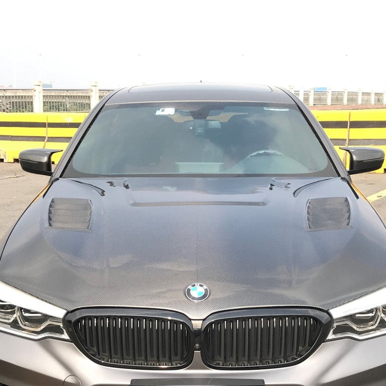 TAKD Carbon Dry Carbon Fiber Hood Bonnet for BMW M5 F90 & 5 Series G30 G31 2017 - ON Aftermarket Carbon Fiber Part / Bodykit - Robot Bodykits
