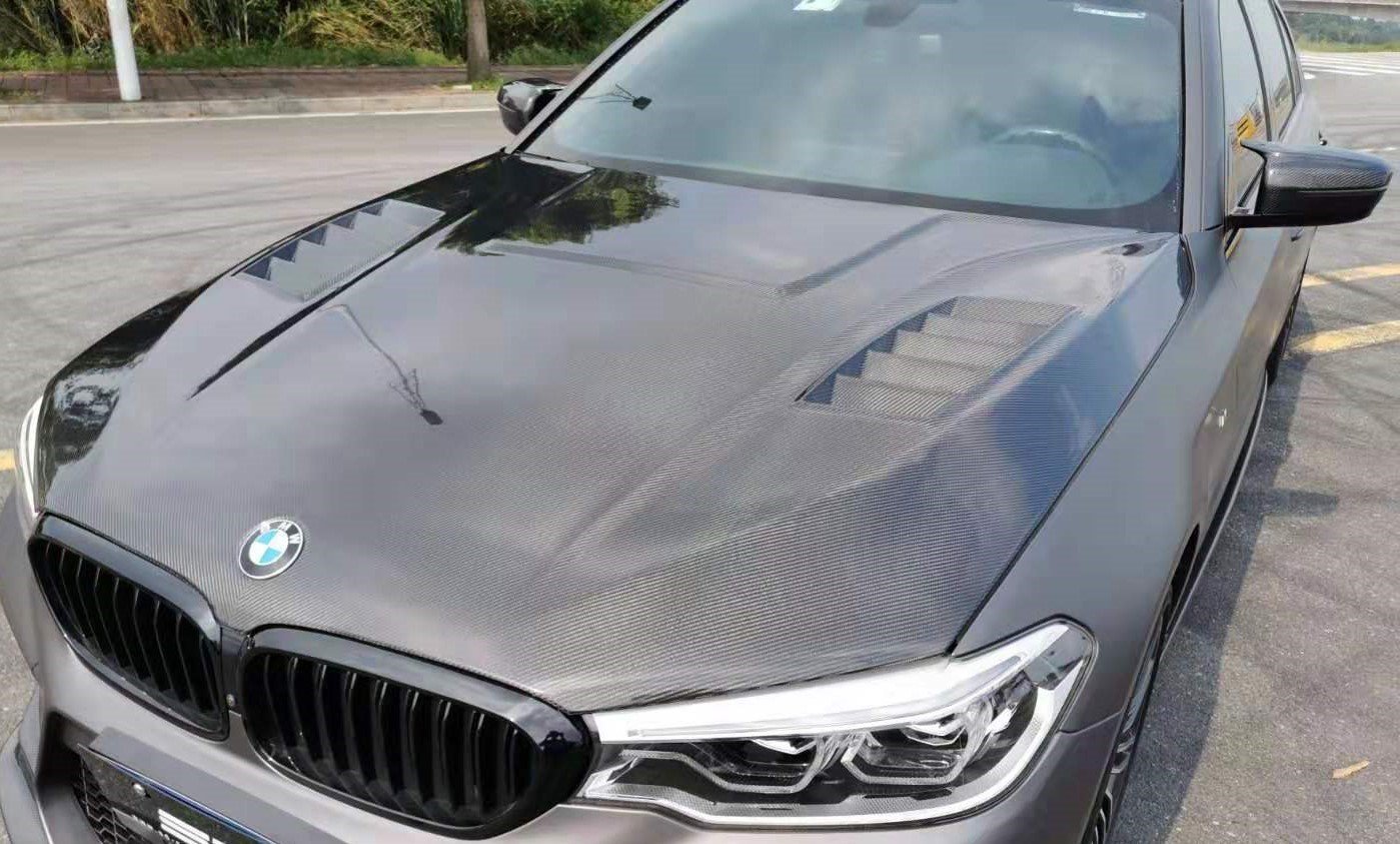 TAKD Carbon Dry Carbon Fiber Hood Bonnet for BMW M5 F90 & 5 Series G30 G31 2017 - ON Aftermarket Carbon Fiber Part / Bodykit - Robot Bodykits