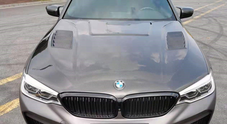TAKD Carbon Dry Carbon Fiber Hood Bonnet for BMW M5 F90 & 5 Series G30 G31 2017 - ON Aftermarket Carbon Fiber Part / Bodykit - Robot Bodykits