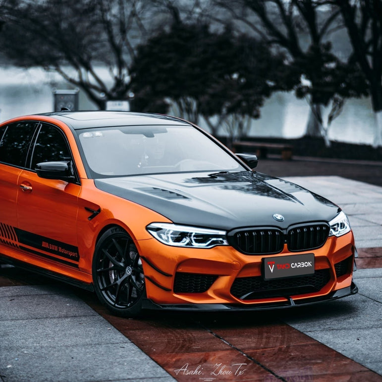 TAKD Carbon Dry Carbon Fiber Hood Bonnet for BMW M5 F90 & 5 Series G30 G31 2017 - ON Aftermarket Carbon Fiber Part / Bodykit - Robot Bodykits