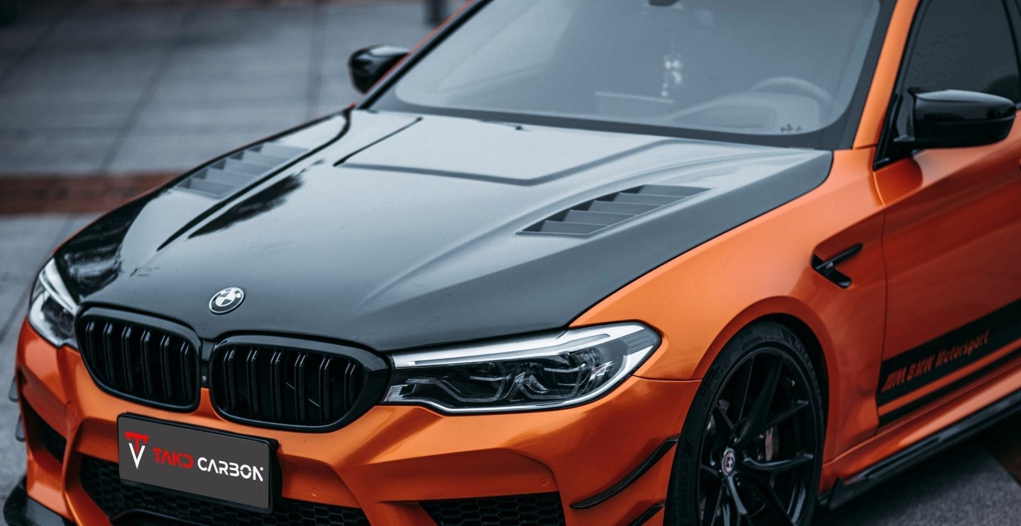 TAKD Carbon Dry Carbon Fiber Hood Bonnet for BMW M5 F90 & 5 Series G30 G31 2017 - ON Aftermarket Carbon Fiber Part / Bodykit - Robot Bodykits
