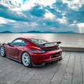 TAKD Carbon Dry Carbon Fiber Rear Diffuser & Canards for Porsche 718 Boxster / Cayman Aftermarket Carbon Fiber Part / Bodykit - Robot Bodykits