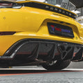 TAKD Carbon Dry Carbon Fiber Rear Diffuser & Canards for Porsche 718 Boxster / Cayman Aftermarket Carbon Fiber Part / Bodykit - Robot Bodykits