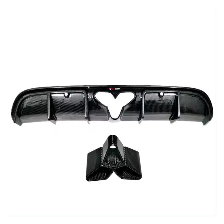 TAKD Carbon Dry Carbon Fiber Rear Diffuser & Canards for Porsche 718 Boxster / Cayman Aftermarket Carbon Fiber Part / Bodykit - Robot Bodykits
