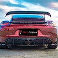 TAKD Carbon Dry Carbon Fiber Rear Diffuser & Canards for Porsche 718 Boxster / Cayman Aftermarket Carbon Fiber Part / Bodykit - Robot Bodykits