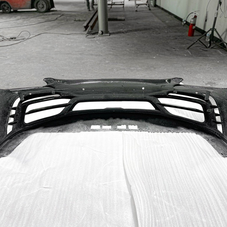 TAKD Carbon Pre - preg Carbon Fiber Front Bumper & Lip for Porsche 718 Boxster / Cayman Aftermarket Carbon Fiber Part / Bodykit - Robot Bodykits