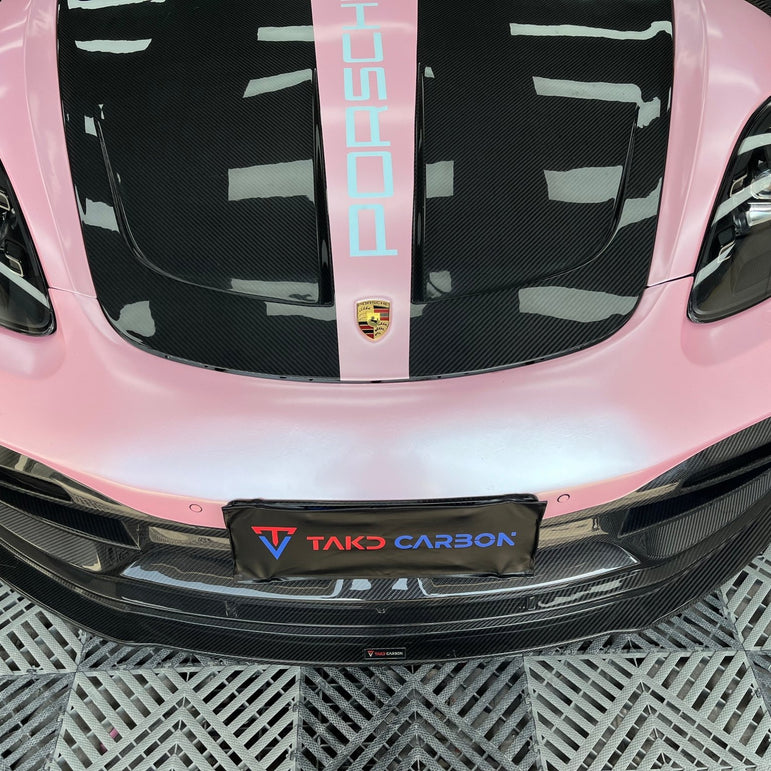 TAKD Carbon Pre - preg Carbon Fiber Front Bumper & Lip for Porsche 718 Boxster / Cayman Aftermarket Carbon Fiber Part / Bodykit - Robot Bodykits