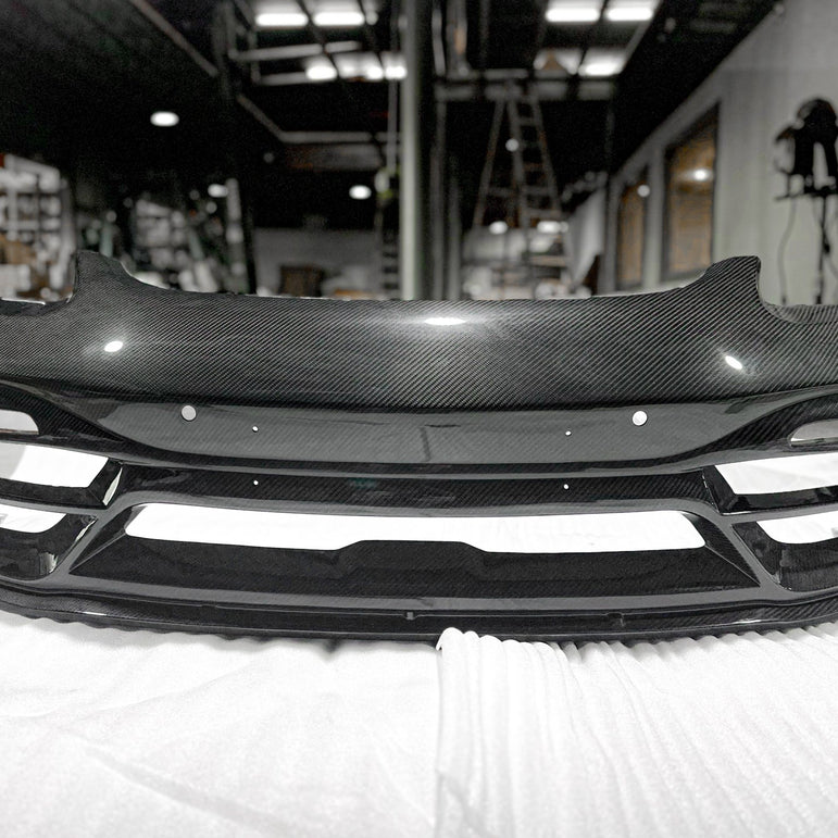 TAKD Carbon Pre - preg Carbon Fiber Front Bumper & Lip for Porsche 718 Boxster / Cayman Aftermarket Carbon Fiber Part / Bodykit - Robot Bodykits