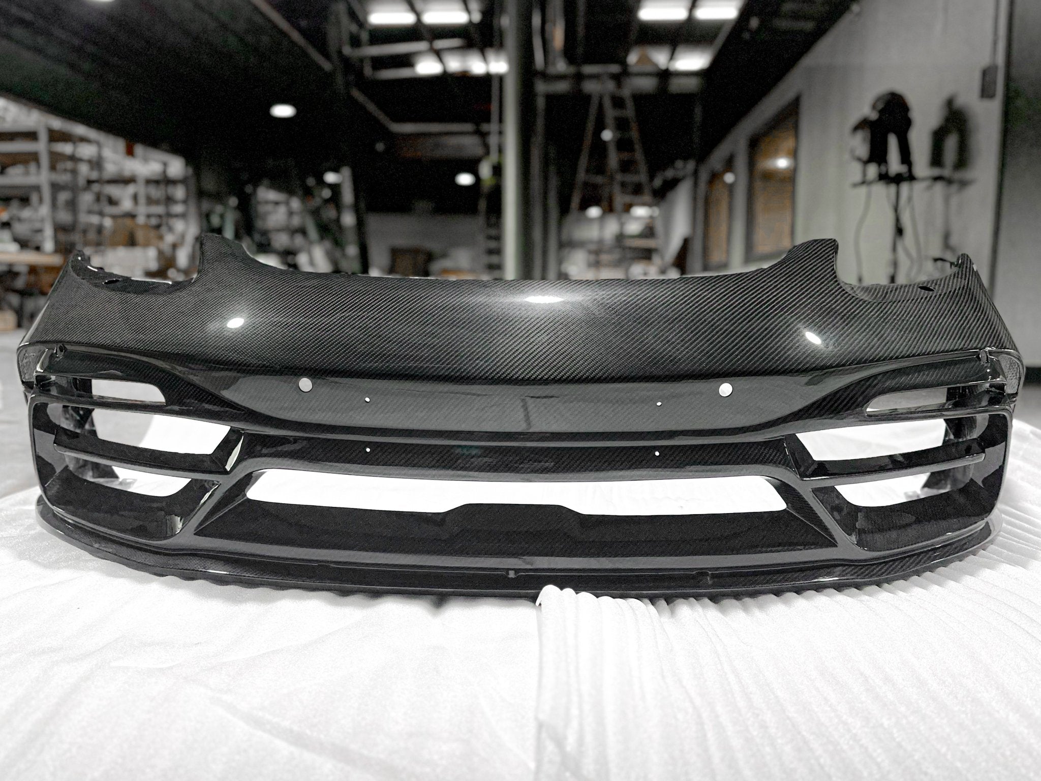 TAKD Carbon Pre - preg Carbon Fiber Front Bumper & Lip for Porsche 718 Boxster / Cayman Aftermarket Carbon Fiber Part / Bodykit - Robot Bodykits