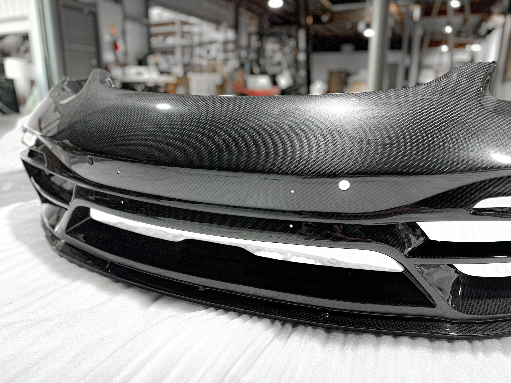 TAKD Carbon Pre - preg Carbon Fiber Front Bumper & Lip for Porsche 718 Boxster / Cayman Aftermarket Carbon Fiber Part / Bodykit - Robot Bodykits