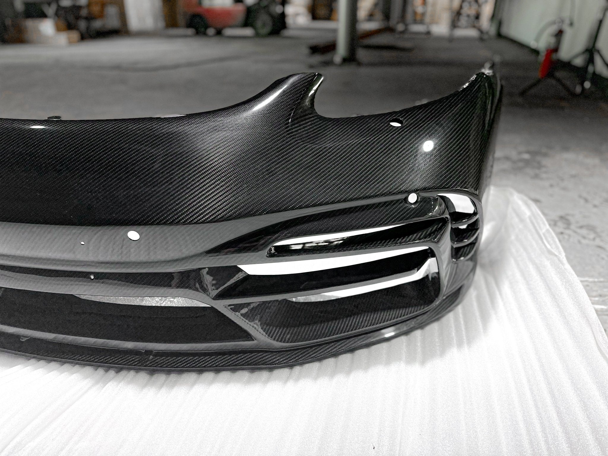 TAKD Carbon Pre - preg Carbon Fiber Front Bumper & Lip for Porsche 718 Boxster / Cayman Aftermarket Carbon Fiber Part / Bodykit - Robot Bodykits