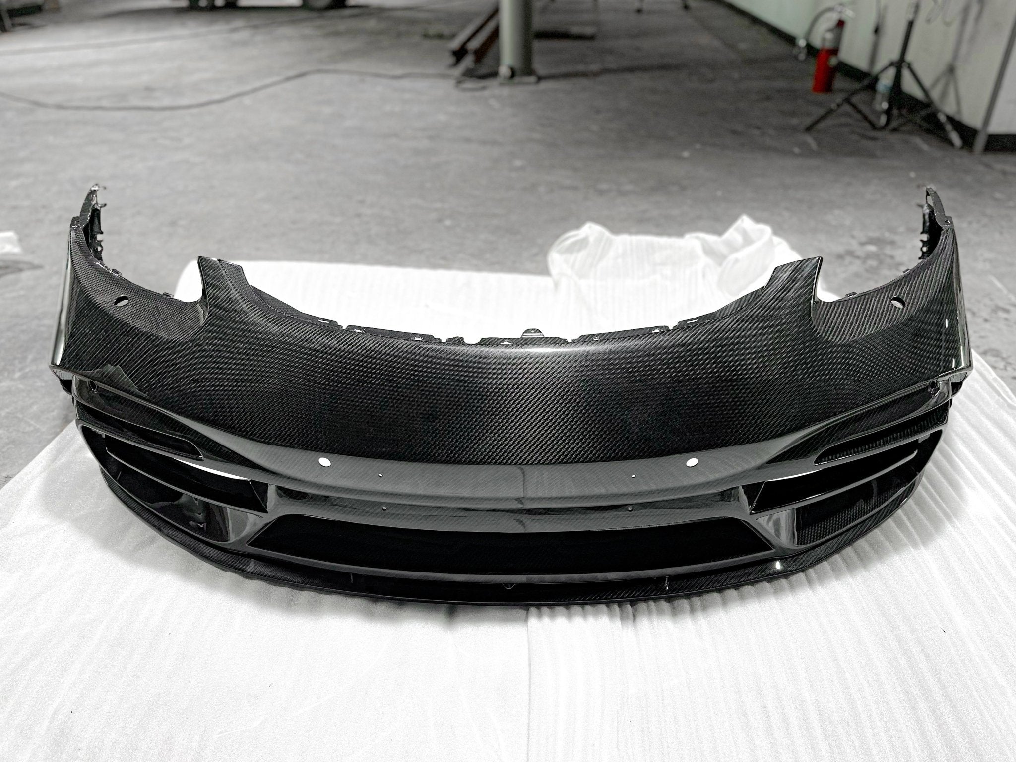 TAKD Carbon Pre - preg Carbon Fiber Front Bumper & Lip for Porsche 718 Boxster / Cayman Aftermarket Carbon Fiber Part / Bodykit - Robot Bodykits